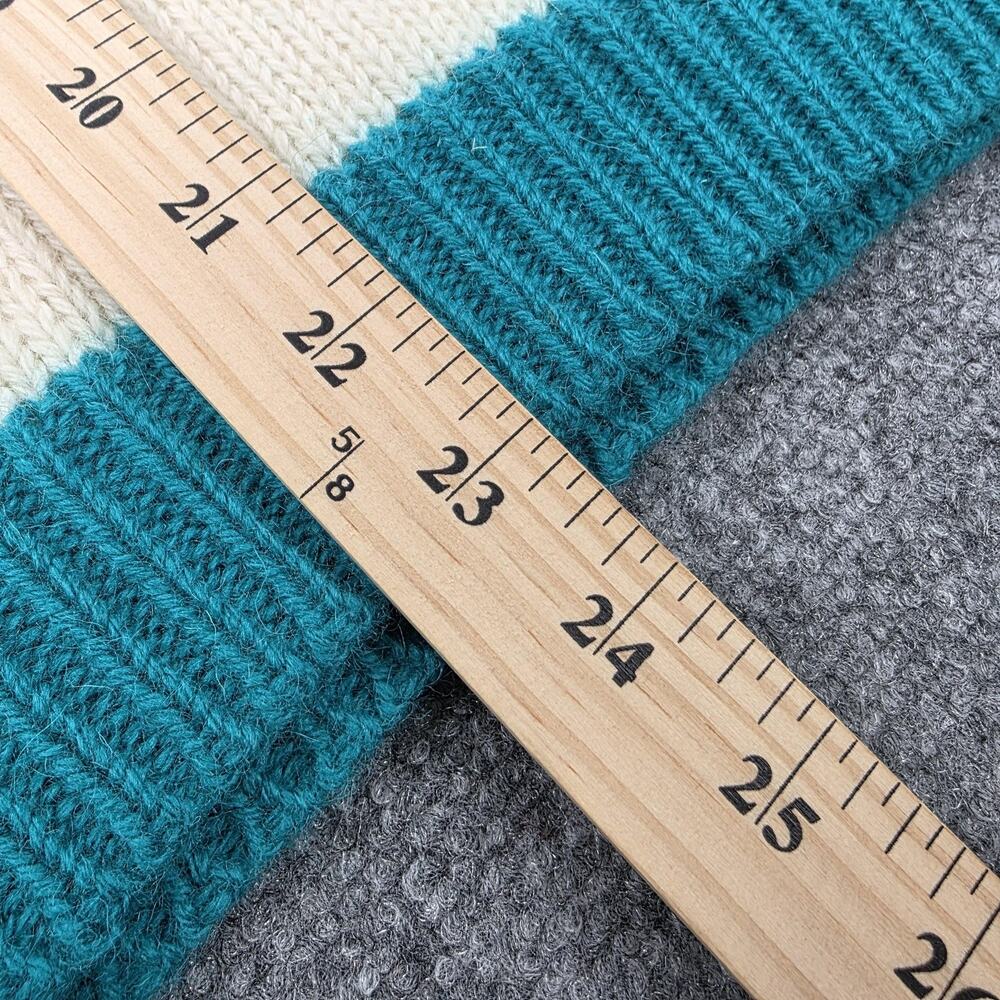 Vintage Woolrich Sweater Womens Large Teal Ski Bear Scene Pure Wool Winter Fun - Picture 7 of 16